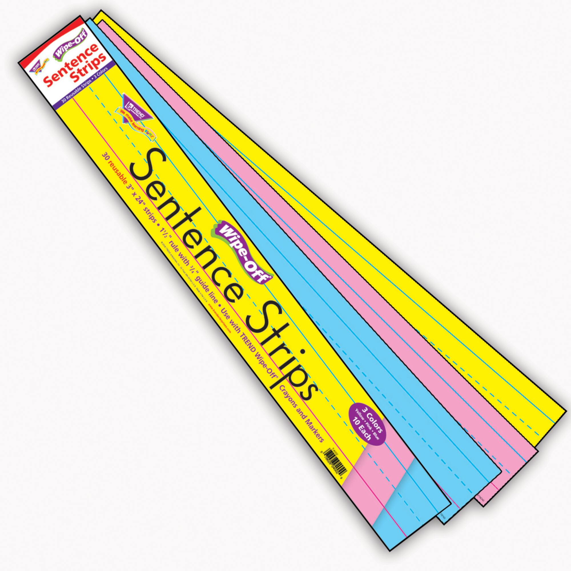 Multi-Color Wipe-Off® Sentence Strips